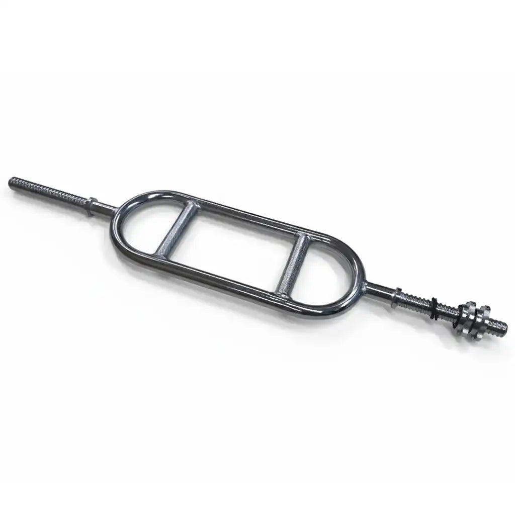 Barra Romana Tríceps H Maciça Cromada Rosca Com Presilhas