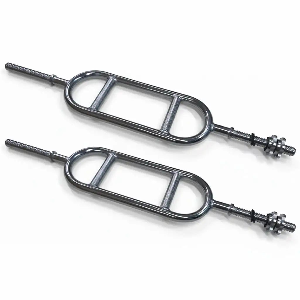 Barra Romana Tríceps H Maciça Cromada Rosca Com Presilhas