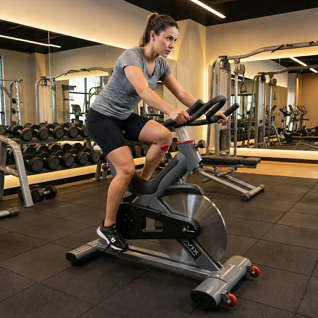 Bicicleta Spinning Profissional 150kg Studio X-150s 20kg Flywheel 65kg Estrutura