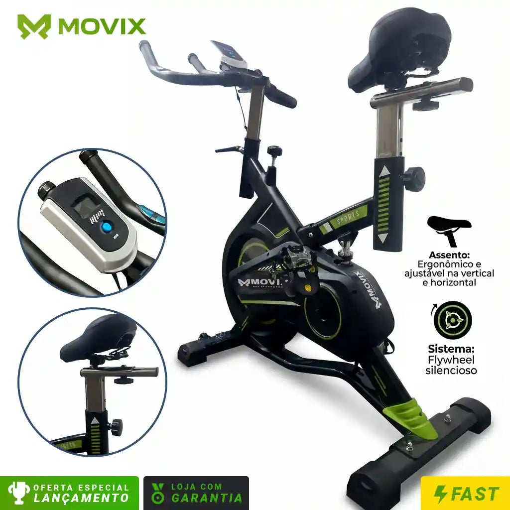 Bicicleta Ergométrica MOVIX M-120s 8kg Silenciosa 120Kg