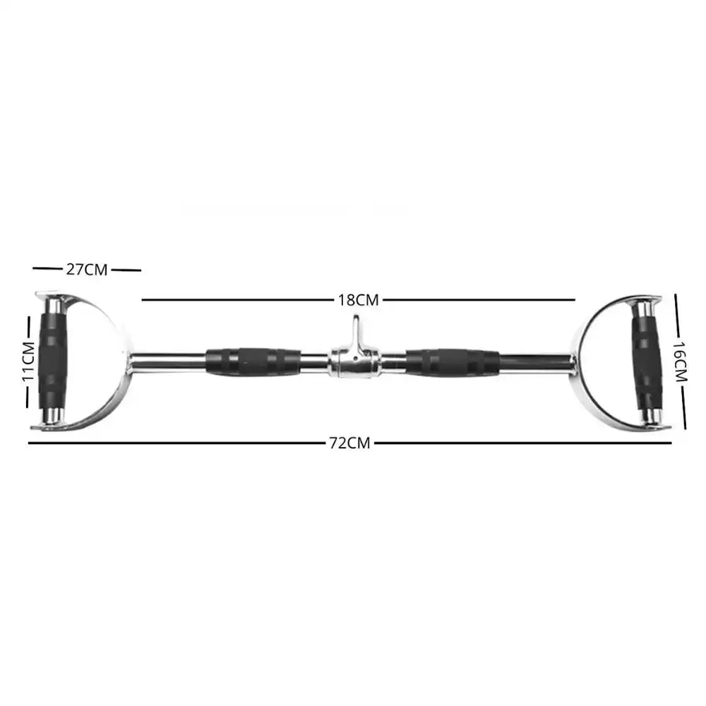 Puxador Costas Pulley 72cm Pegada Neutra Paralela Barra Com Giro