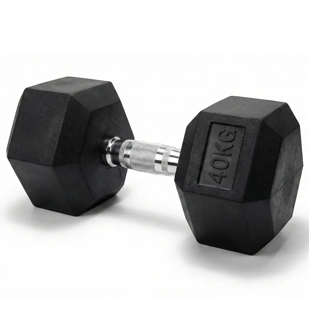 Halter Sextavado Emborrachado Cromado