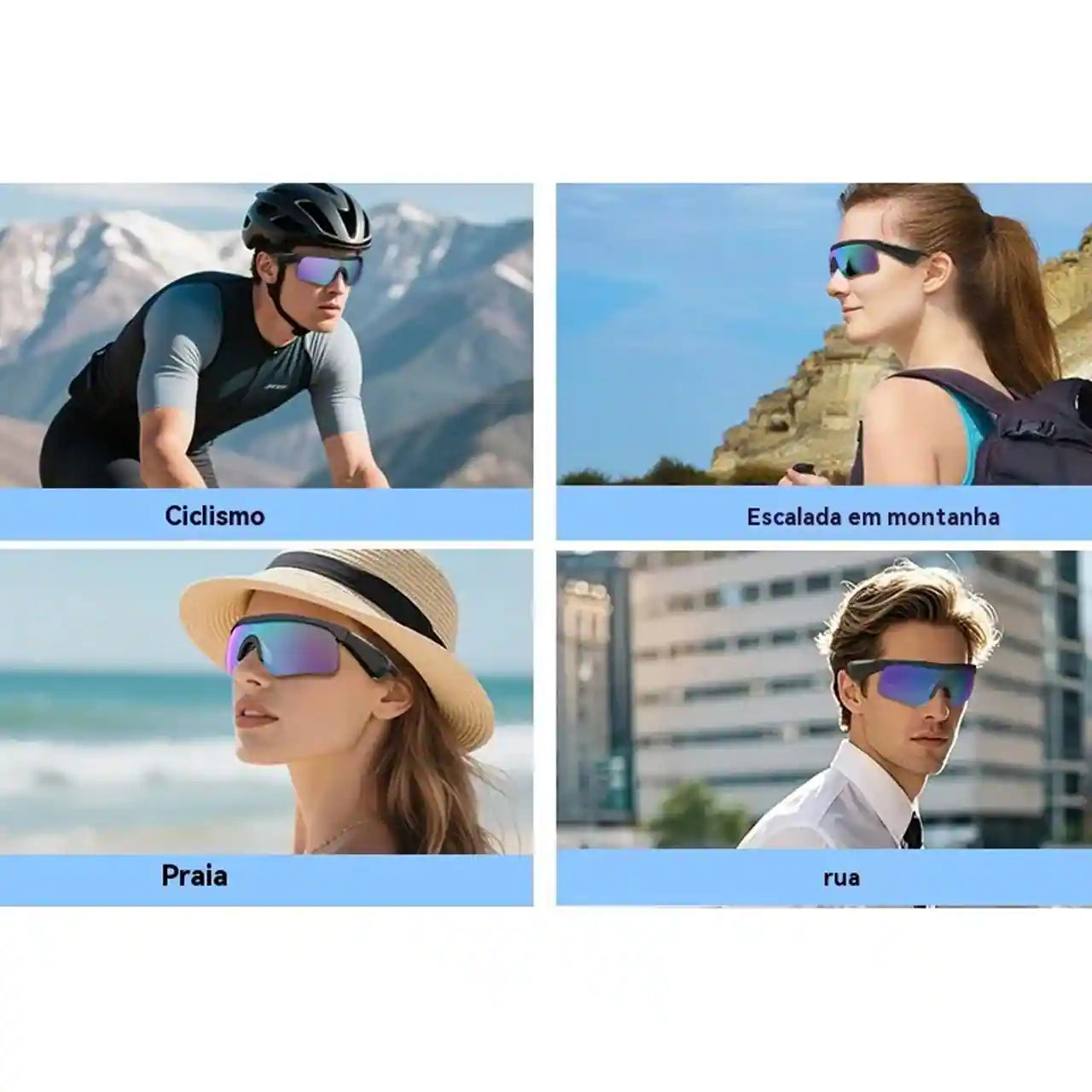 Óculos Bluetooth Inteligentes Com Alto-falante De Ouvido