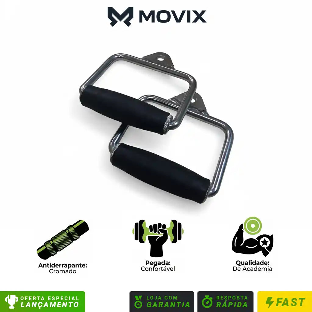 Puxador Estribo D Emborrachado Crossover Aço Maciço MOVIX