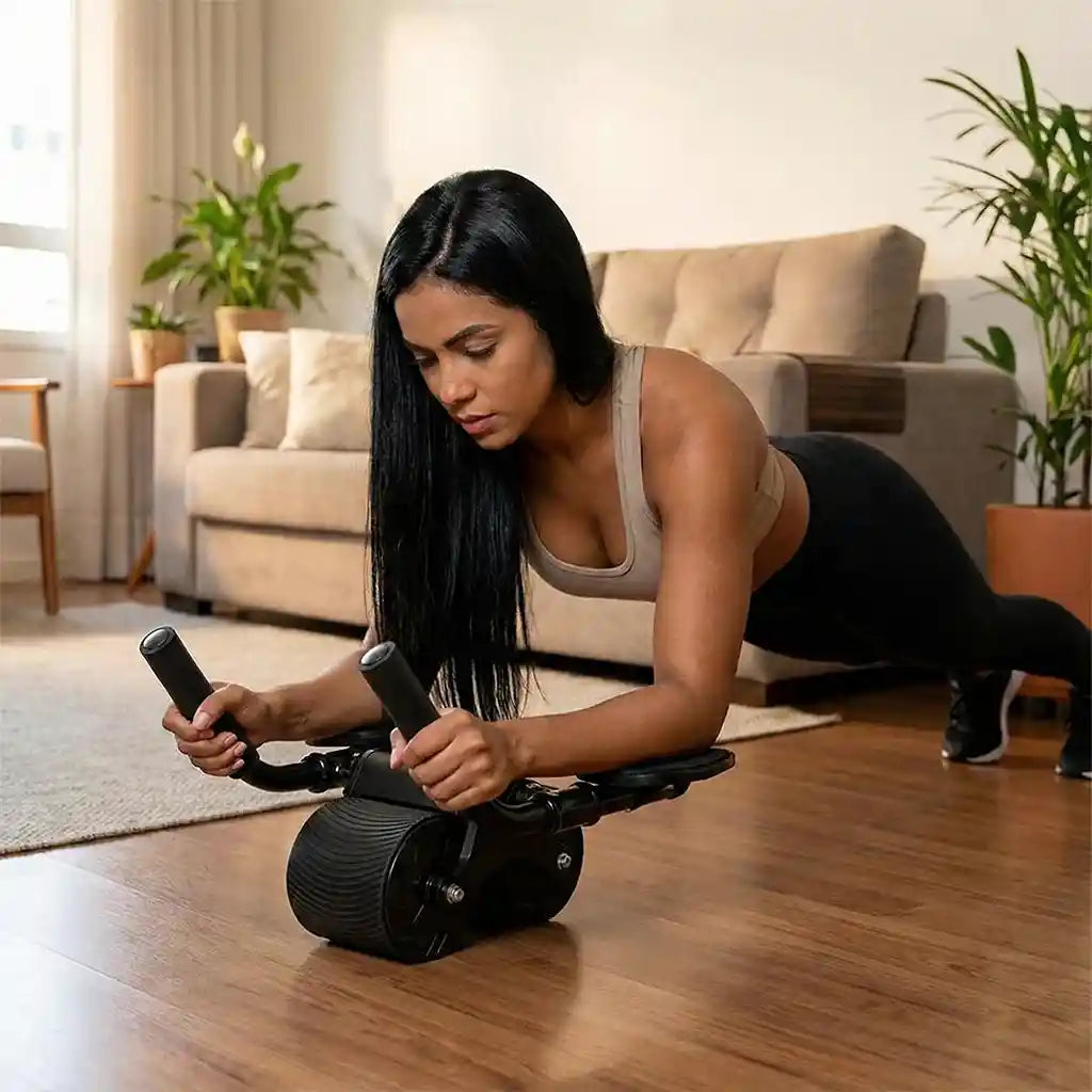 Roda Abdominal Com Apoio De Cotovelo Movix Ab Wheel Pro Profissional