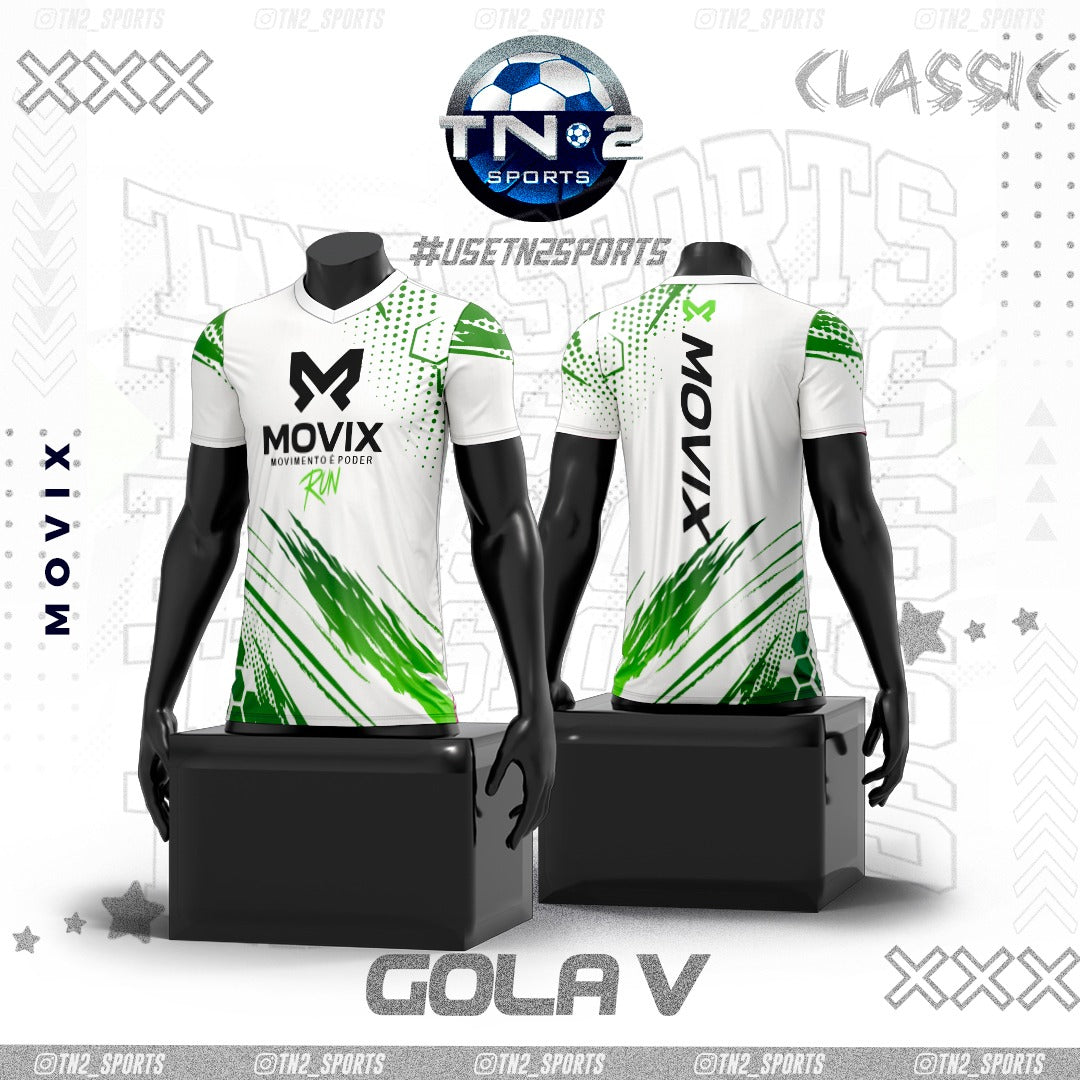Camisa MOVIX RUN Sem Limites - Preta Gola V